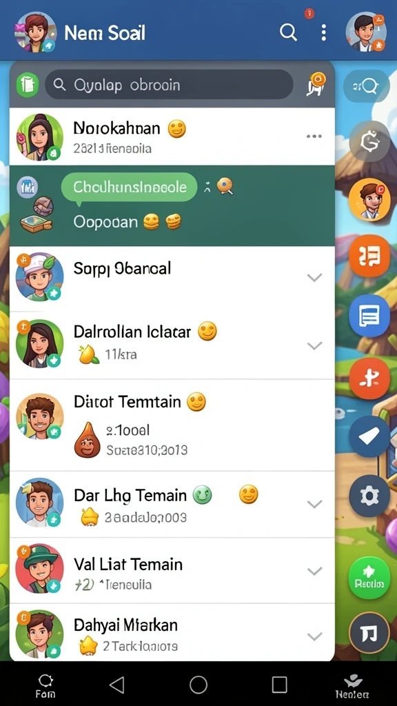 Tampilan utama aplikasi dengan berbagai pilihan slot.