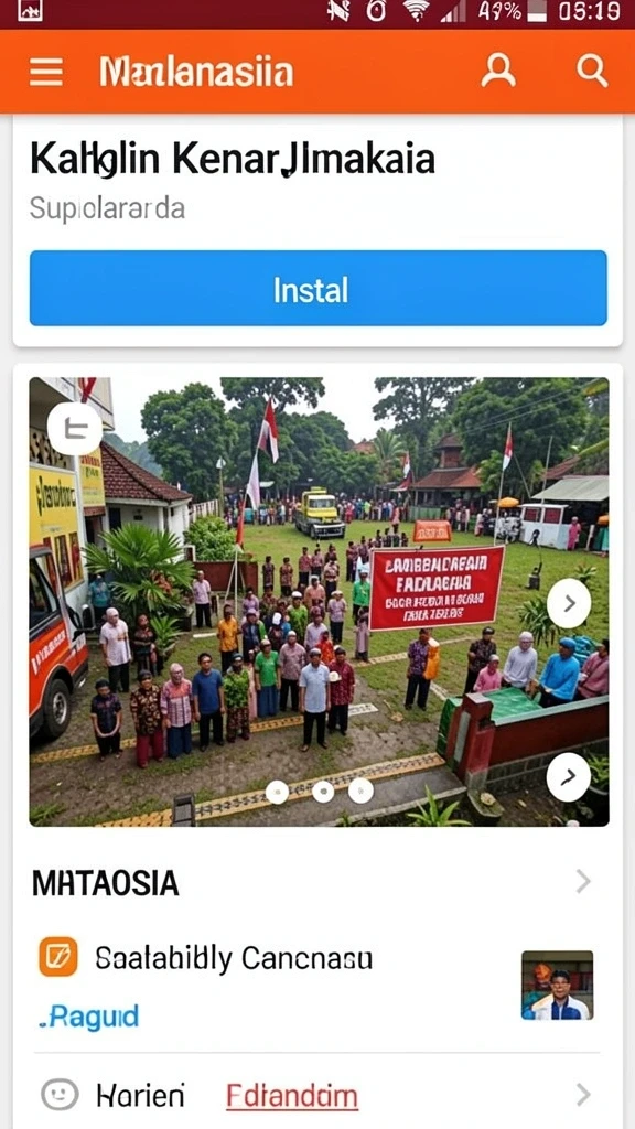 Tampilan awal yang memikat dengan karakter utama.