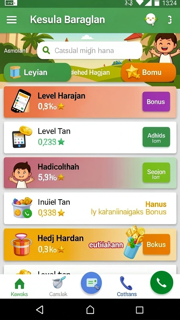 Karakter unik dengan kemampuan berbeda-beda.