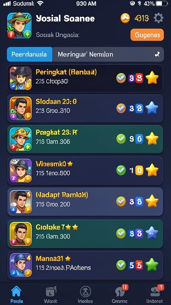 Tampilan antarmuka pengguna yang intuitif.