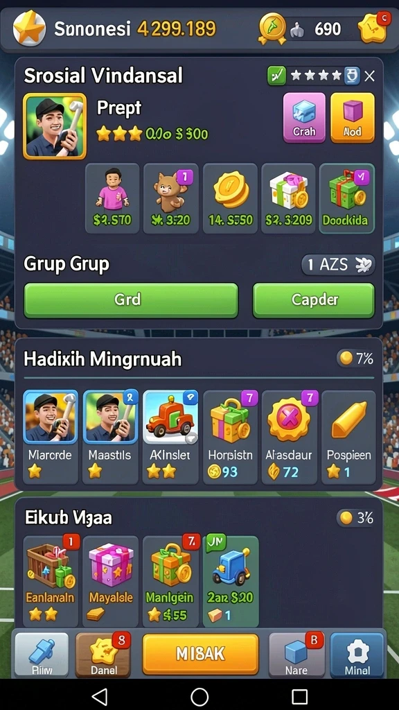 Screenshot dari mode multiplayer yang menarik.
