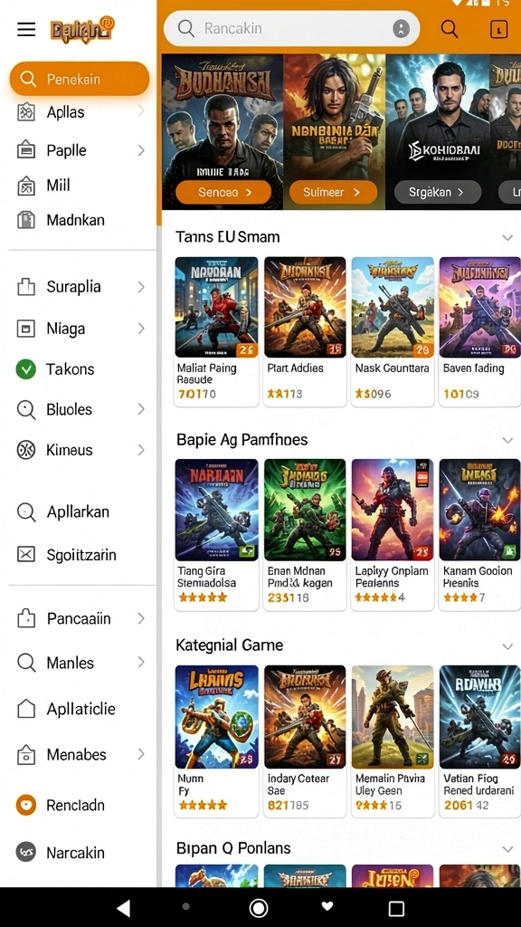 Tampilan awal yang memukau dan mengundang.