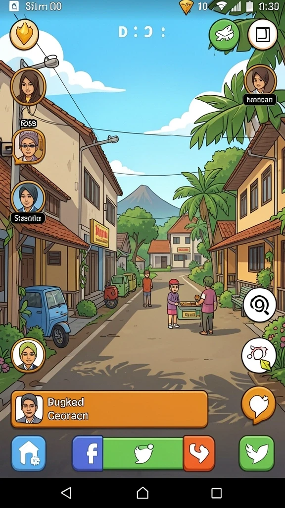 Tampilan menu utama yang menarik.