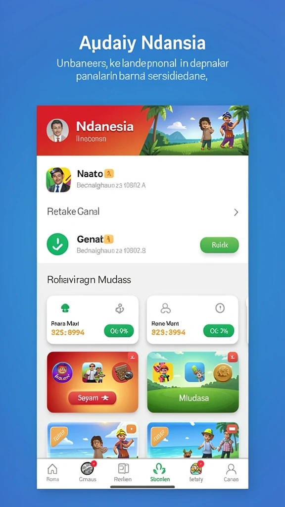 Tampilan awal permainan yang menarik perhatian.