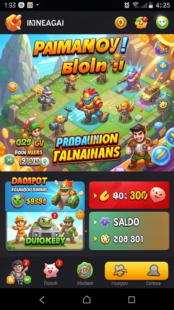Tampilan antarmuka permainan yang user-friendly.