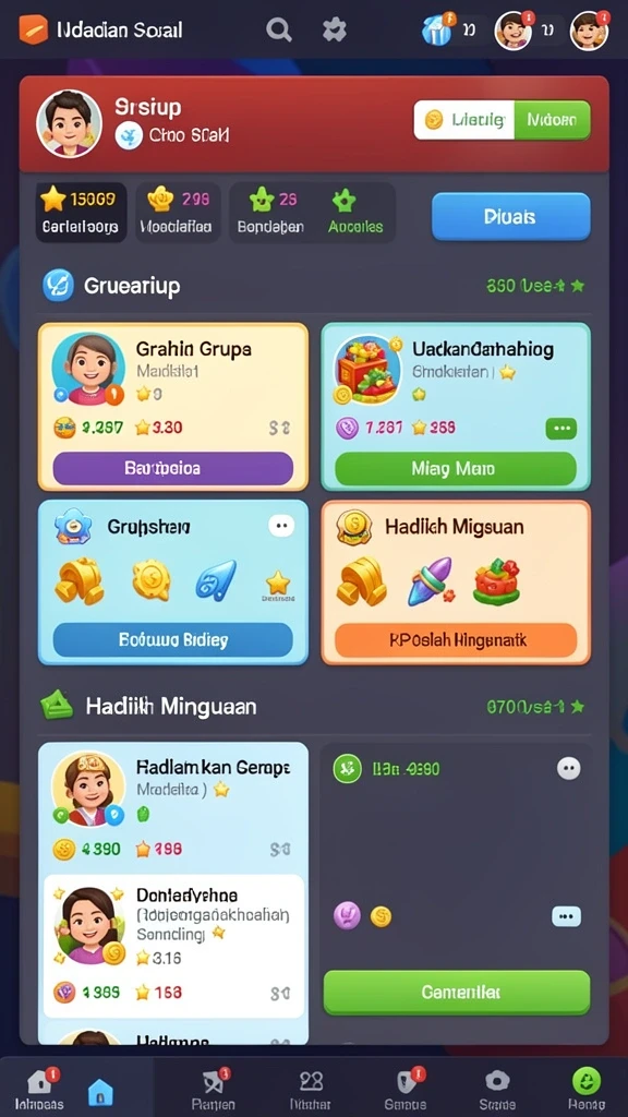 Tantangan seru di setiap level permainan.