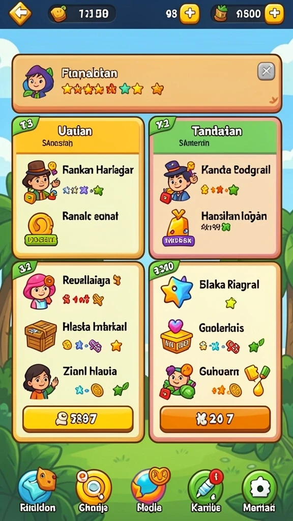 Misi harian yang menantang dan menarik untuk diselesaikan.