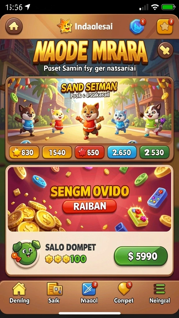 Tampilan menu utama yang menarik.