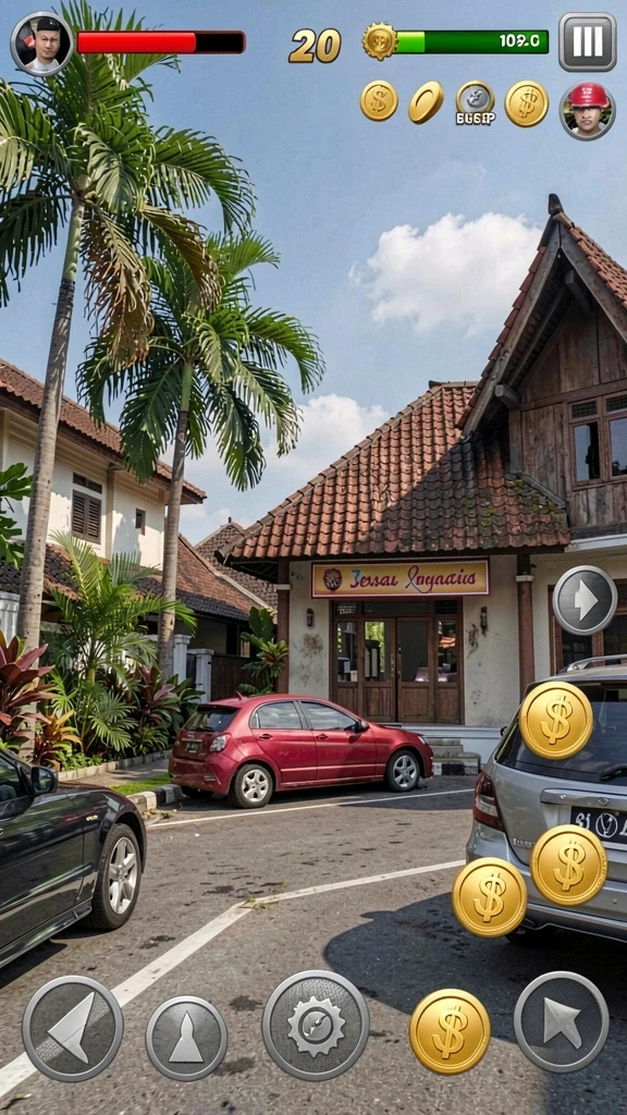 Tampilan karakter utama dalam petualangan.